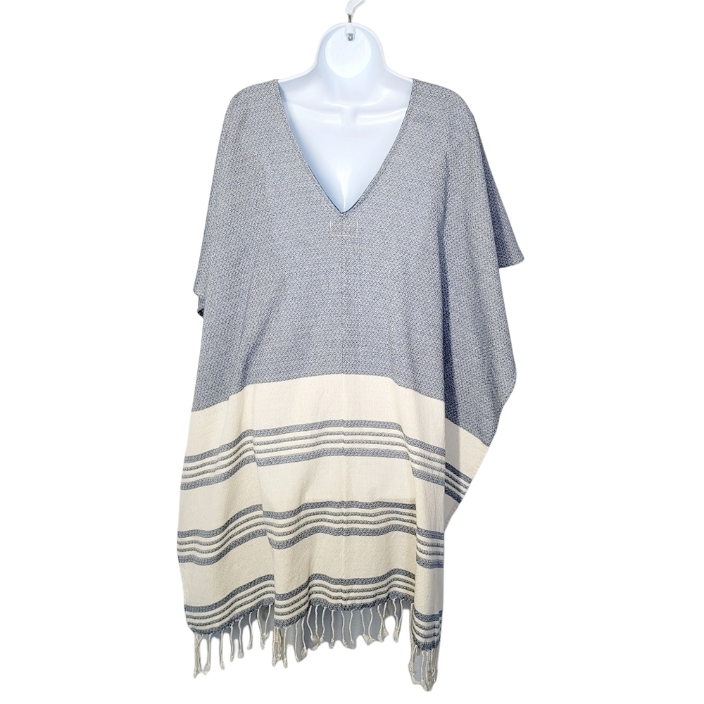 Tribe Alive Women's Blue True Poncho - Picture 2 of 9
